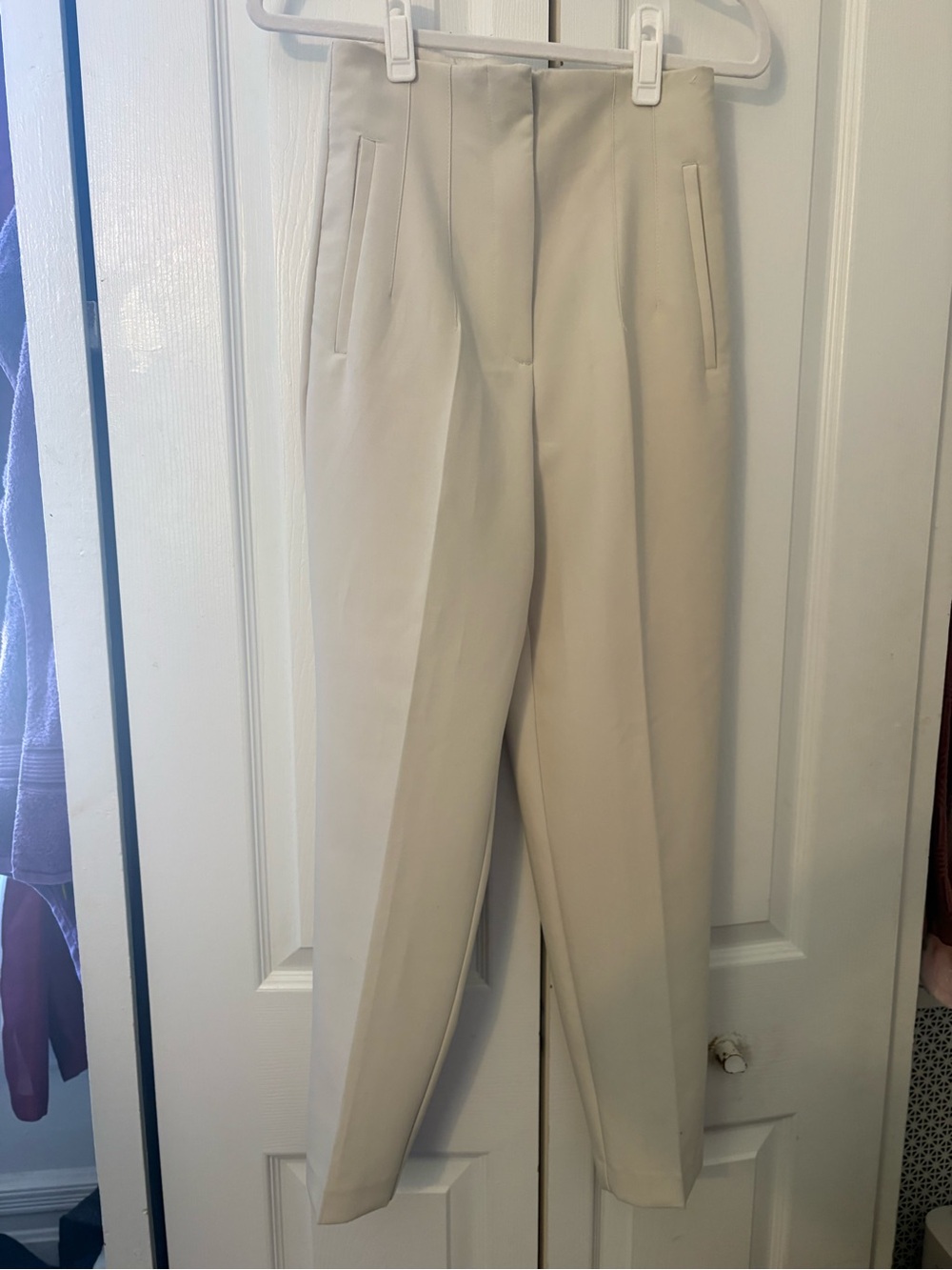 Zara Cream Tailored Dress Pants Women’s Size 4-6